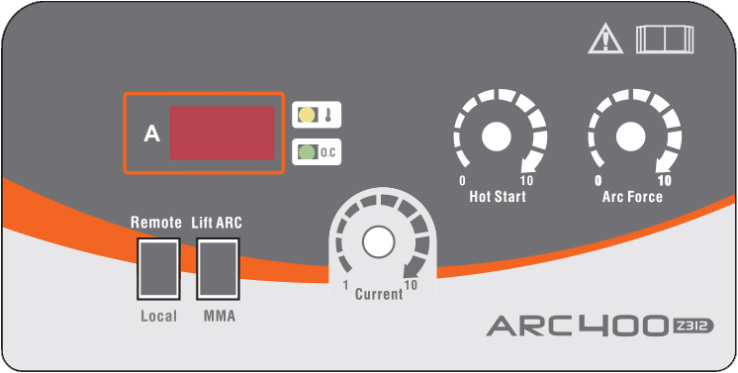 pannello di controllo saldatrice elettrodo ARC PRO 400C Jasic