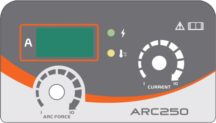 pannello di controllo saldatrice elettrodo ARC 250 PRO Jasic