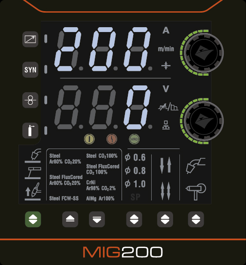 pannello di controllo saldatrice Evo20 MIG200 Jasic