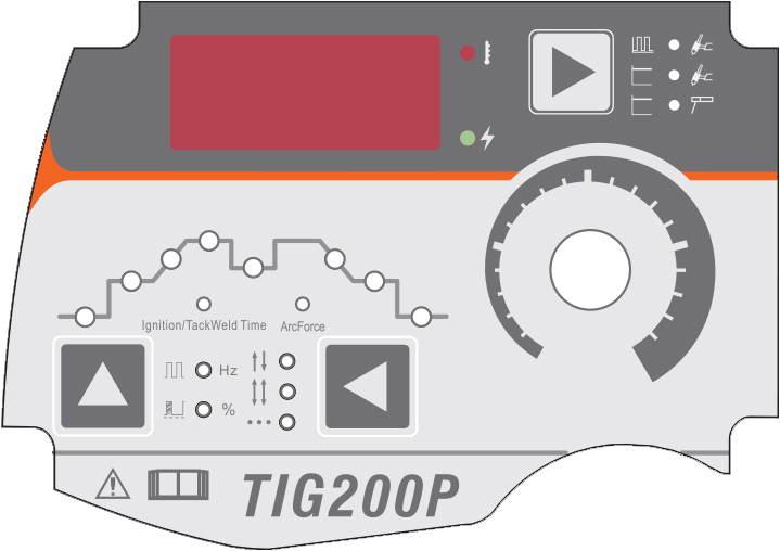 pannello di controllo saldatrice elettrodo TIG DC 200P Jasic