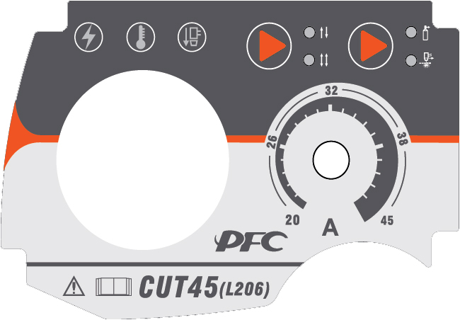 pannello di controllo tagliatrice plasma CUT 45 PFC Jasic