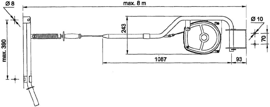 illustrazione misure arrotolatore ccr 8 11 cepro