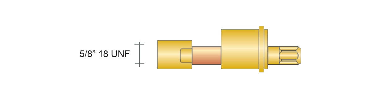 dettaglio adattatore tig l-tec 5/8 18 unf maschio saldatura torce