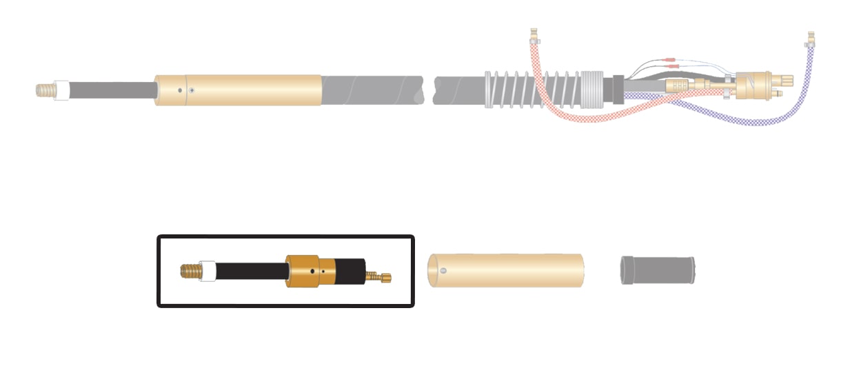 dettaglio corpo torcia bz 352 collo 180° saldatura mig