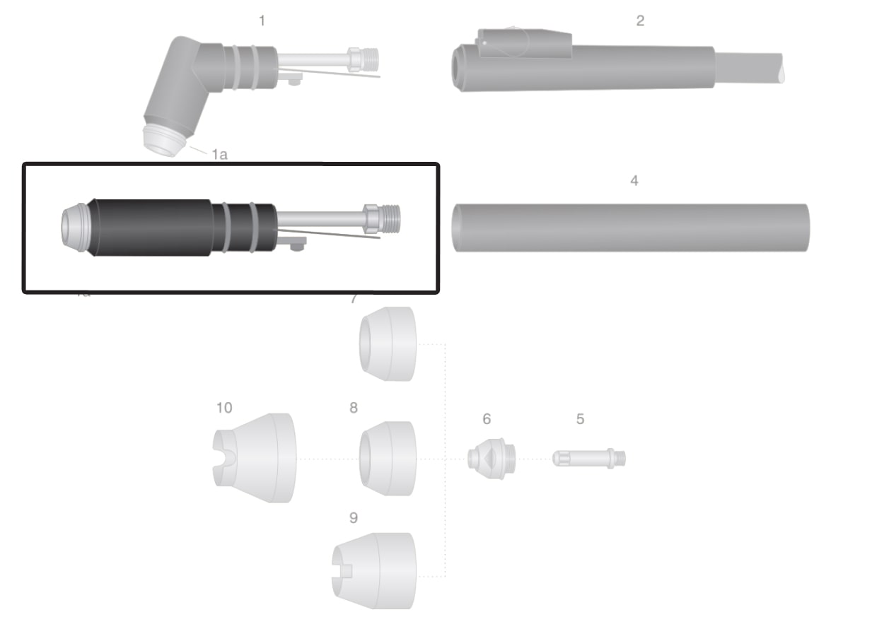 dettaglio corpo testa torcia macchina thermal dynamics pch-m51 taglio plasma