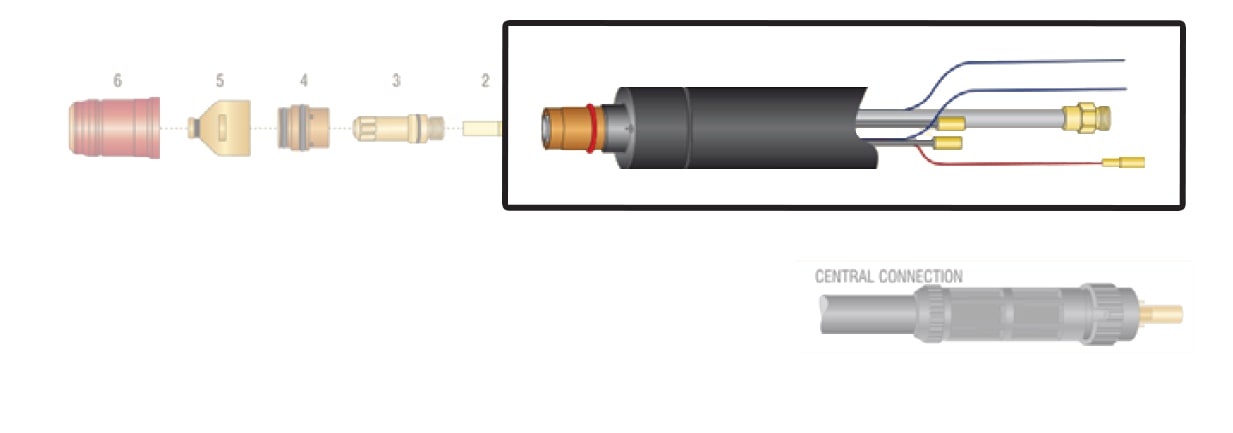 dettaglio torcia macchina completa taglio plasma autocut aw201p trafimet