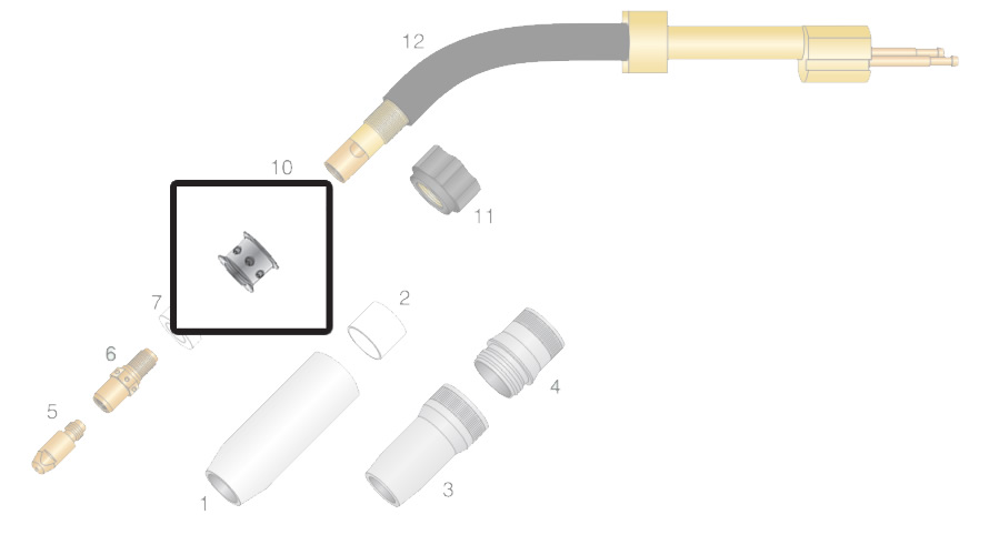 Dettaglio distributore H2O torcia RM 552