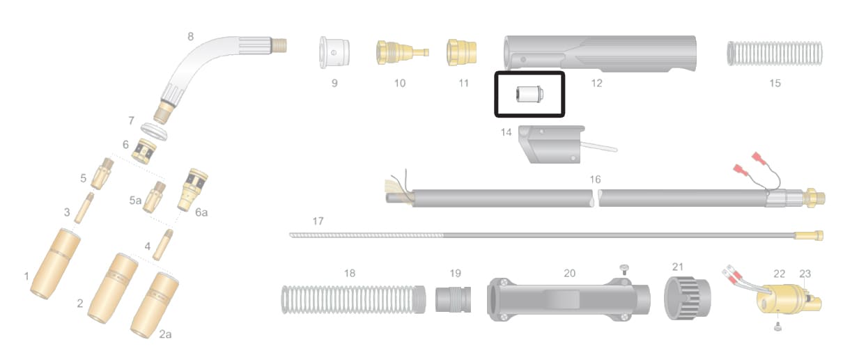 Micro Switch per impugnatura torce TRGK® 300A - 400A - 500A