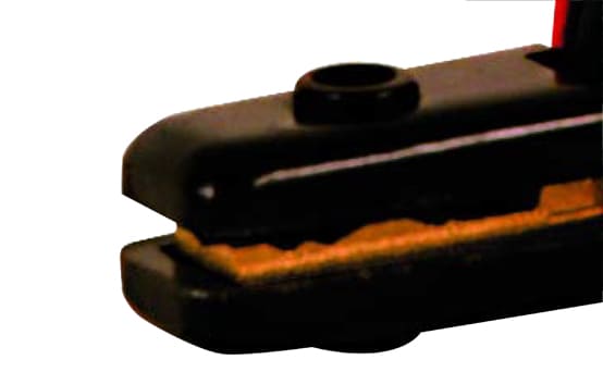 dettaglio pinza portaelettrodo zagabria leva saldatrice 200a 300a 400a