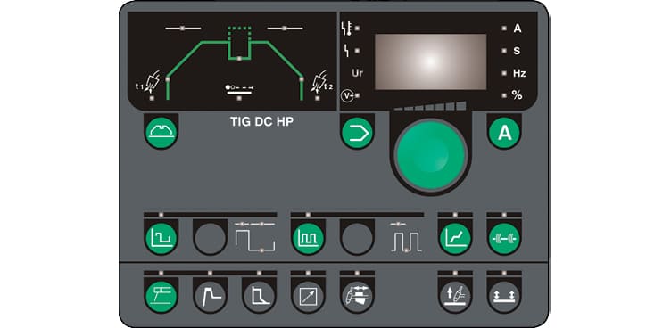 pannello di controllo saldatrice pi tig dc hp