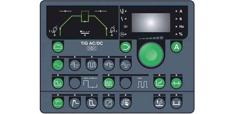 pannello di controllo saldatrice pi tig ac dc