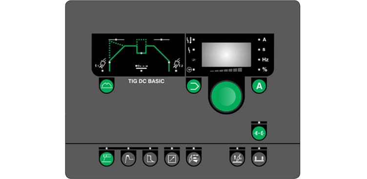 pannello di controllo saldatrice pi tig dc h basic