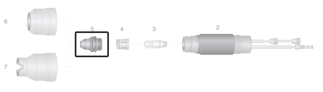 dettaglio ugello 35-120a torcia macchina thermal dynamics pch-m120 taglio plasma