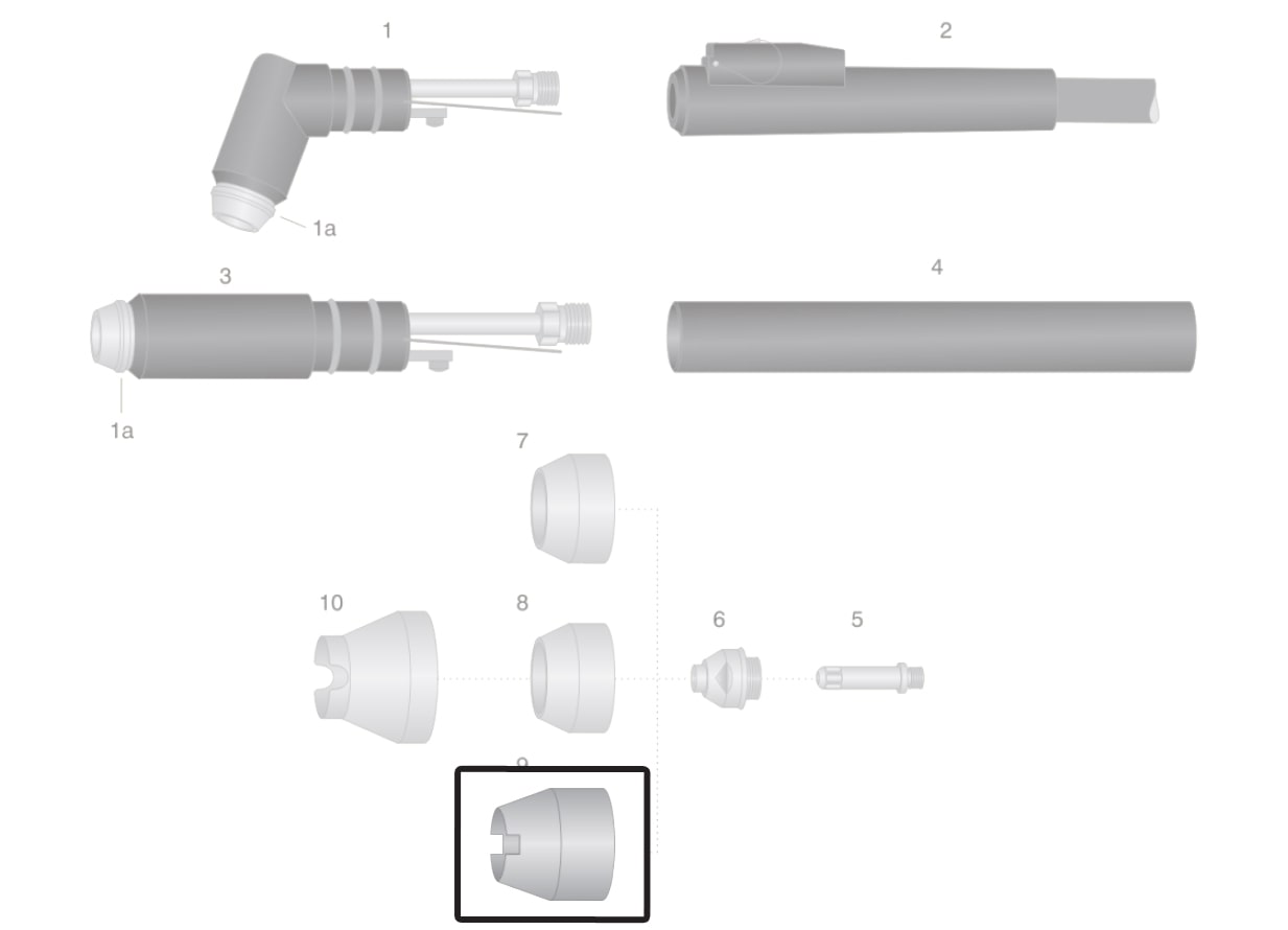 dettaglio ugello esterno ceramica 4 putne torcia thermal dynamics pch-m51 taglio plasma