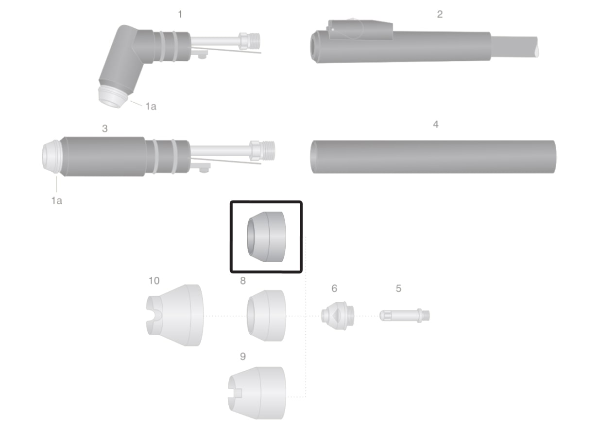 dettaglio ugello esterno ceramica torcia thermal dynamics pch-m51 taglio plasma