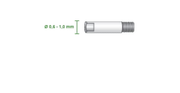 dettaglio misure punta guidafilo max 150 tw-e saldatura mig