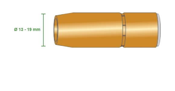 misure ugello gas std torcia trgk 300a 350a saldatura filo continuo mig