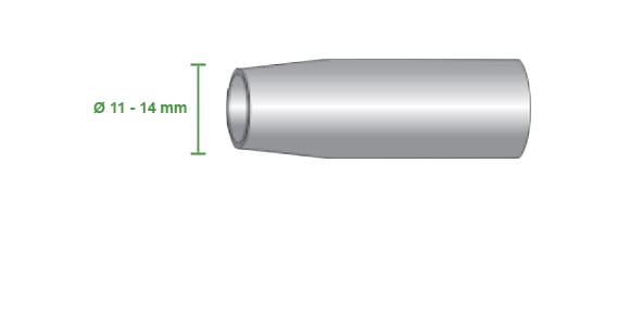 dettaglio misure ugello gas max 150 tw-e saldatura mig