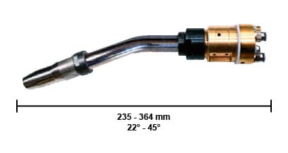 misure torcia completa CWK400 22 45 gradi motoman robotics