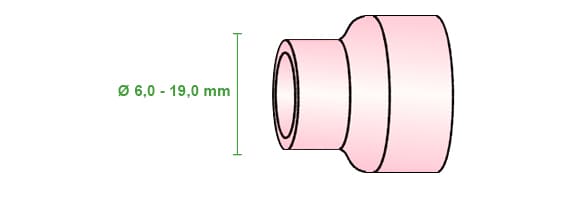 misure ugello ceramica torcia wp12 saldatura tig
