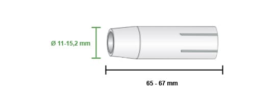 Dettaglio ugello gas conico fronius