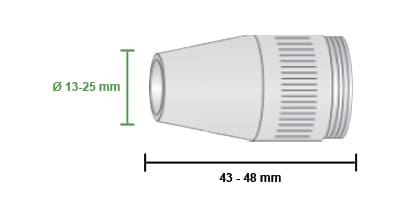 Dettaglio ugello gas conico fronius