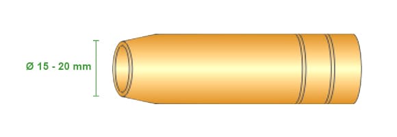 misure ugello gas torcia tynos tns 390 400 500 saldatura filo continuo mig