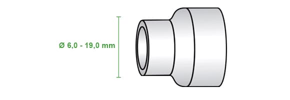 misure ugello nitruro silicio torcia wp12 saldatura tig
