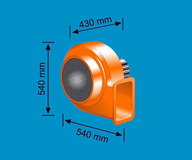 dimensioni ventilatore serie m kemper