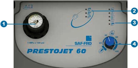 pannello di controllo frontale Prestojet 60 Saf-Fro