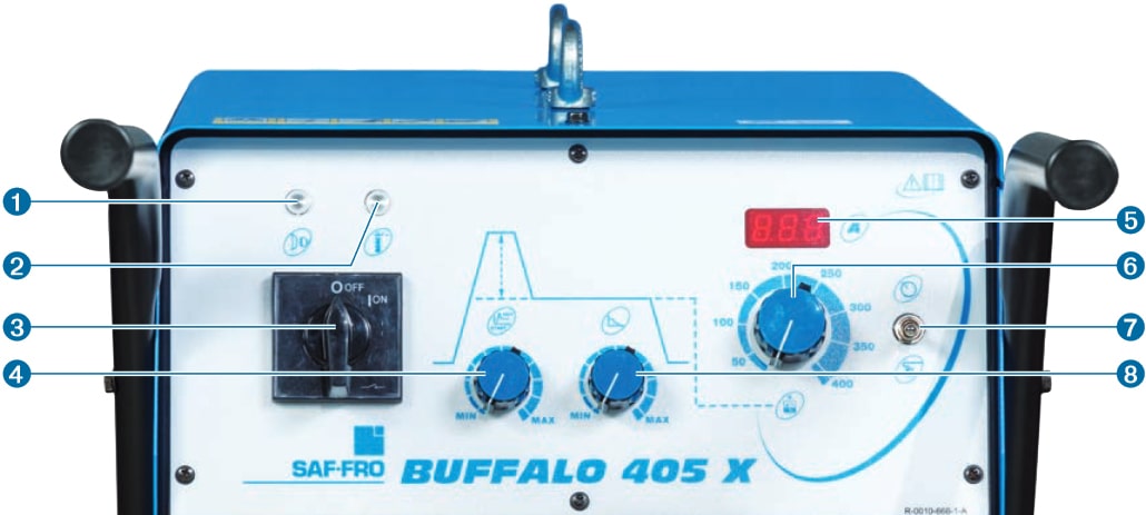 pannello di controllo frontale saldatrice Buffalo 405X Saf-Fro