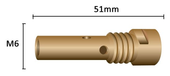 Dettaglio misure supporto ugello 51mm